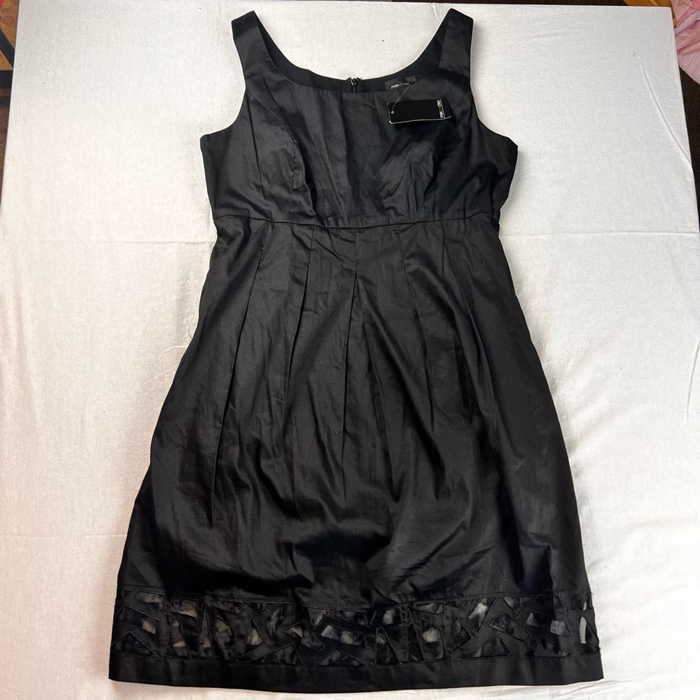 Max and Cleo Chic Black Sleeveless Dress With Geometric Hem Cutouts Formal 14